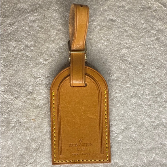 Vintage Louis Vuitton Luggage Tag in Vachetta Leather (06H) - Picture 1 of 6